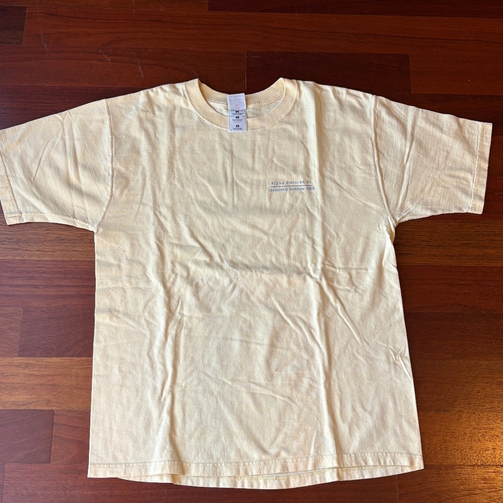 Alpha Omicron Pi Vintage 2000 Leadership Institute T-Shirt with Misspelled Word